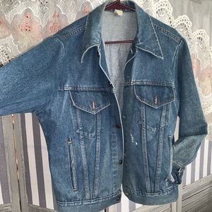 Oversized vintage jean jacket
